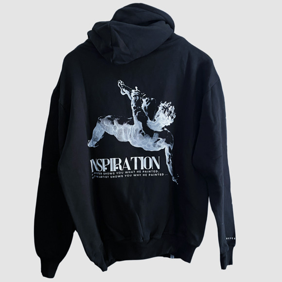 Never Old Inspiration Graphic Hoodie Sweatshirt Black, NWT-Large - Picture 5 of 7